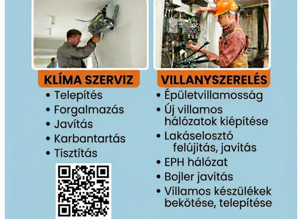 Klíma Szerelés és Tisztítás, Villanyszerelés, Otthon Szerviz // HomeFix.hu