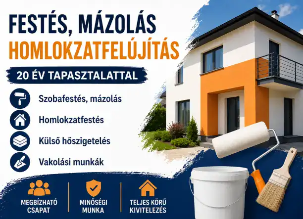 Festés, mázolás, szigetelés – 20 év tapasztalat