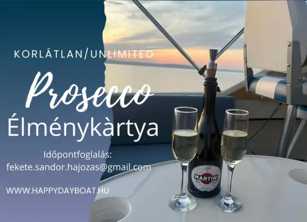 Hajózás korlátlan Prosecco fogyasztással