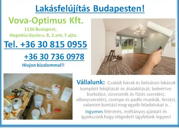 Lakásfelújítás Budapesten!