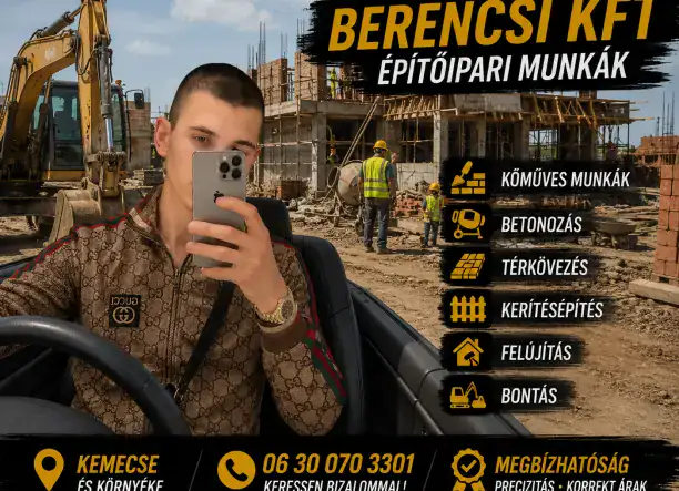 🏗️ BERENCSI KFT - Építőipari munkák