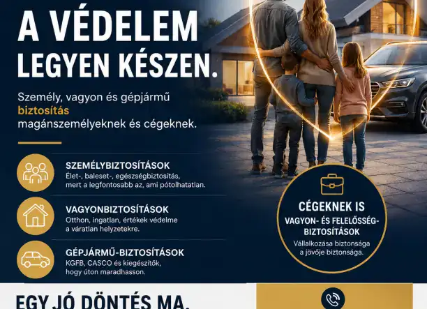 Személy-, vagyon-, gépjárműbiztosítás magánszemélynek és cégeknek