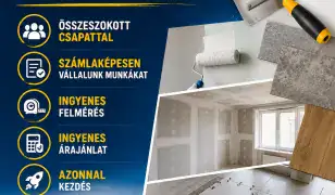 Teljes ház felújítása, festés, burkolás