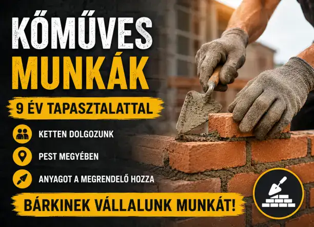 KŐMŰVES MUNKÁK VÁLLALÁSA – 9 ÉV TAPASZTALATTAL!