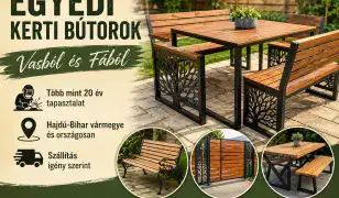 Egyedi Kerti Bútorok Vasból és Fából – Több Mint 20 Év Tapasztalattal! 🌿