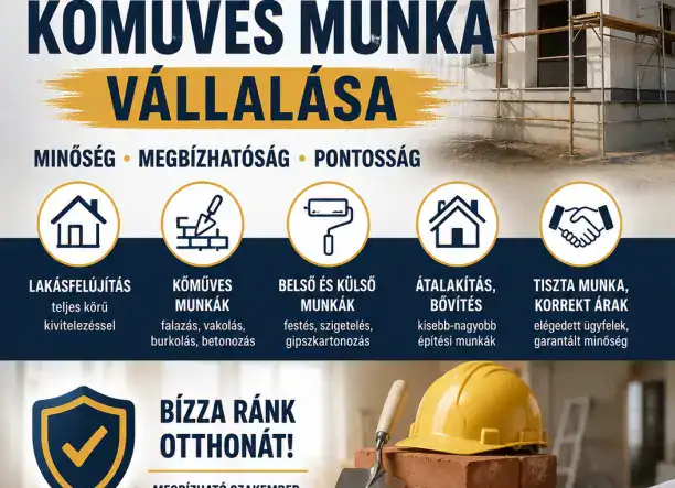 Kőműves munka vállalása