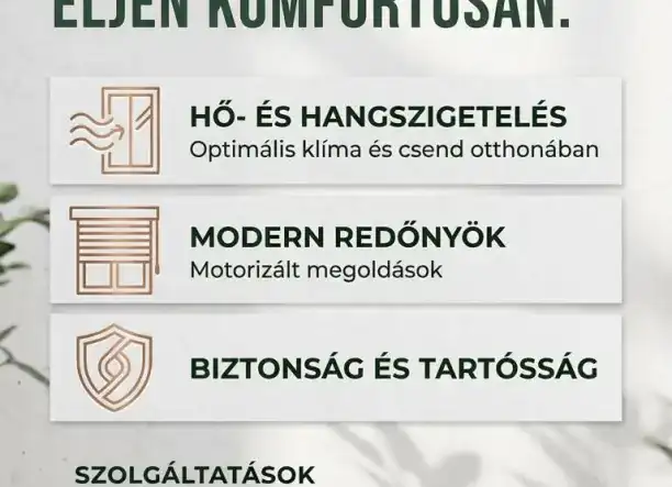 Nyílászárók beépítése, árnyékolás technika