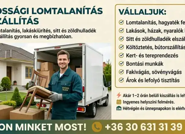 Lomtalanítás, hagyatékfelszámolás, bontás