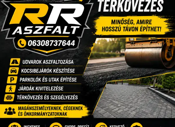 Aszfaltozás, térkövezés