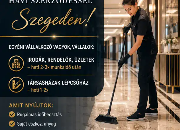 Minőségi takarítás Szegeden – megbízható szolgáltatás magánszemélyeknek és cégeknek! ✨