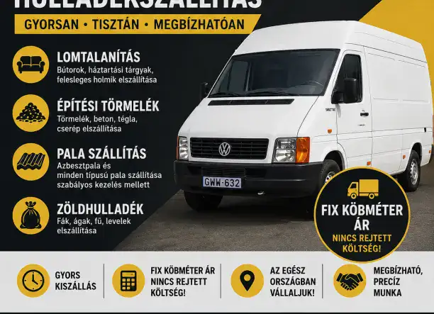 Sitt- és szemétszállítás, teljes lakáskiürítés