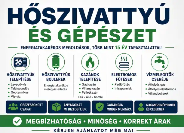 Hőszivattyú és épületgépészeti kivitelezés !