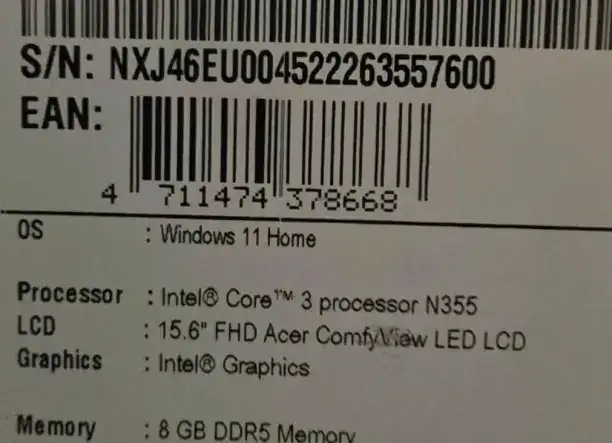 Acer aspire go 15 laptop