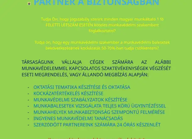 Munkavédelmi szaktevékenység