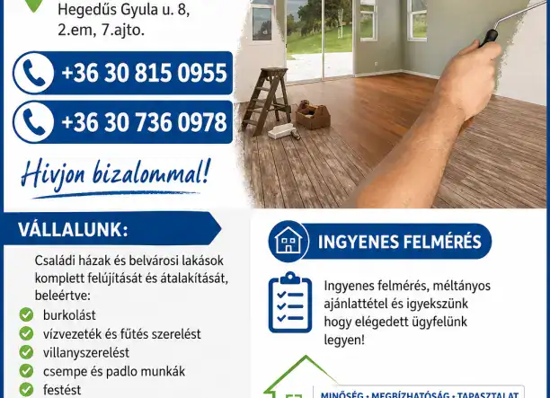 Lakásfelújítás Budapesten!
