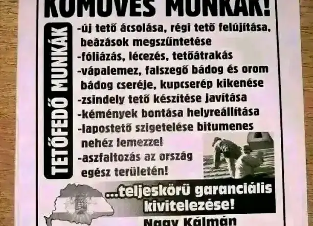 Tetőfelújitás és kőműves munkák