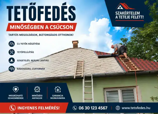 TETŐFEDÉS • ÚJ TETŐ • TETŐFELÚJÍTÁS • BÁDOGOS MUNKÁK