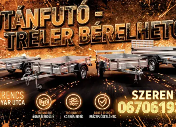 Autó-Utánfutó-Tréler-Lakókocsi Bérelhető