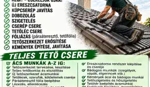 Vállalunk tetőfedési, kőműves munkákat, lomtalanítást, egyéb hulladékok elszállítását