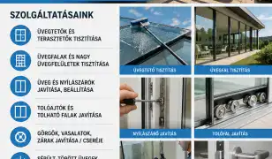 Tetők, üvegfelületek takarítása, karbantartása