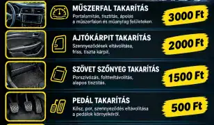 Autó belső, kézi takarítása Szegeden