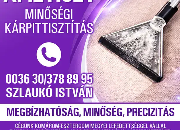 AMETISZT kárpittisztítás , iroda és lakás takarítás Komárom-Esztergom megyében