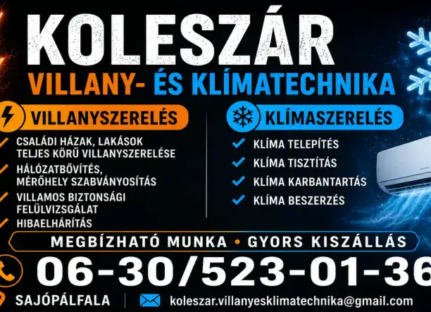Komplett villanyszerelés és klímaszolgáltatás