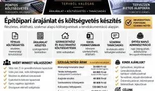 Építőipari mennyiségkimutatás és költségvetés készítése