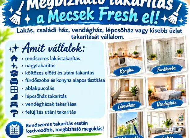Takarítás Komlón és környékén