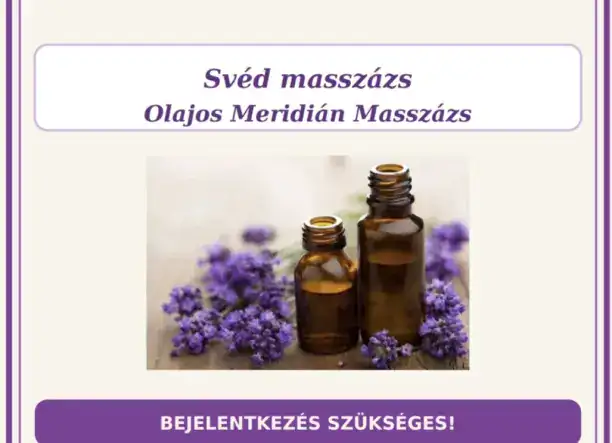 Svéd- és olajos meridián masszázs