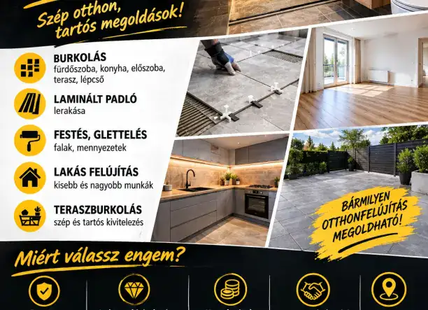 Lakásfelújítást és burkolást vállalok