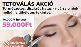 Nyári szempillatő tetoválás a Szilani-Beauty Szépségszalonokban