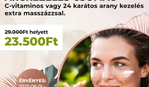 C-vitaminos vagy 24 karátos arany arckezelés extra masszázzsal a Szilani-Beauty Szépségszalonokban