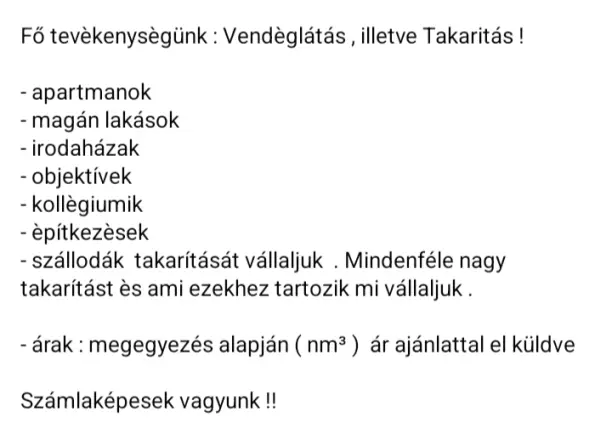 Takarítást vállalok