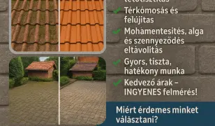 Tetőmosás és Térkő tisztítás /Műkő és medencék takarítása!