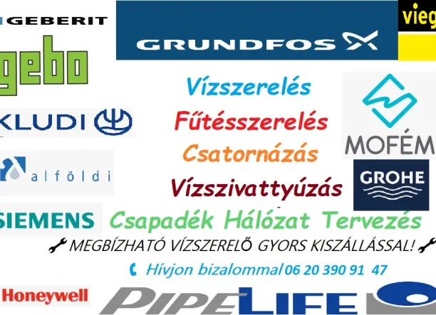 VÍZSZERELÉS Fűtésszerelés