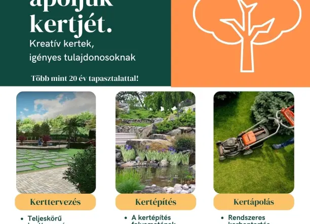 Kerttervezés, kertépítés, kertgondozás