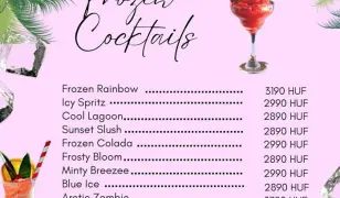 Frozen koktélok a Paradise Shisha Barban