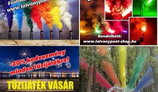 Füstbombák, Füstgyertyák, Tűzijátékok, Szikraszökőkutak, Stroboszkópok, Foci fáklyák, Fáklyák, Gender party, Görögtűzek, Baba neme füstbomba, Baba neme füstgyertya
