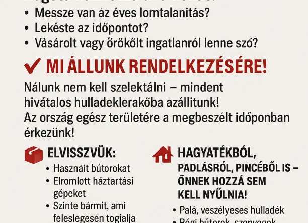 Lomtalanítás,Veszélyes hulladék elszállítás