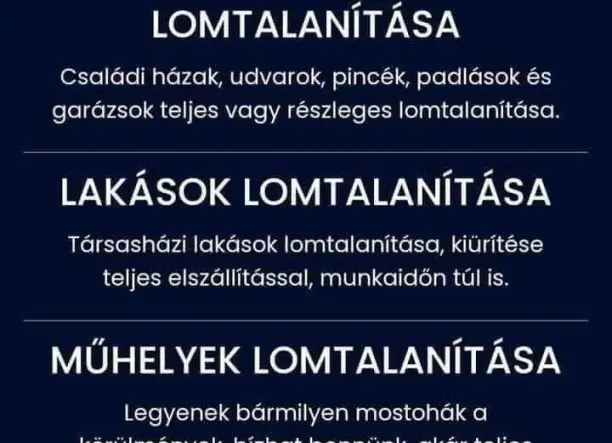 Mindent Viszünk Lomtalanítás Pincétől a Padlásig.