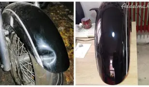 Motor sárvédők felújítása , fényezése.
