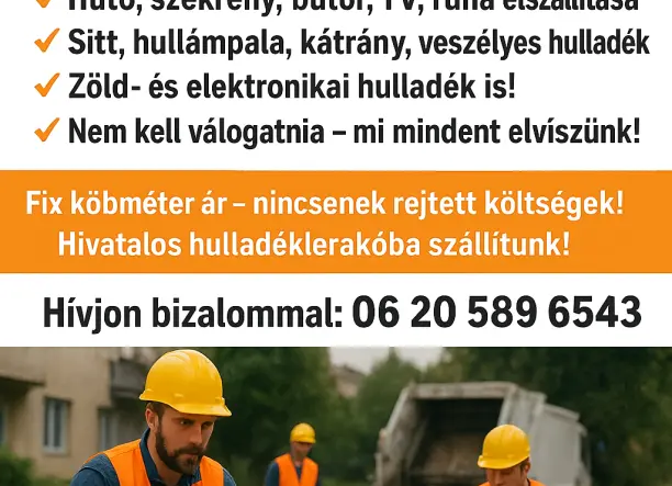 Lomtalanítás Mindent Viszünk 30% Kedvezménnyel 06205896543