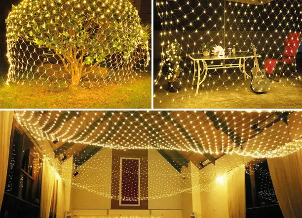 LED-es fényháló - 190 db melegfehér LED-del - 3 x 2 m - 230V - távirányítós