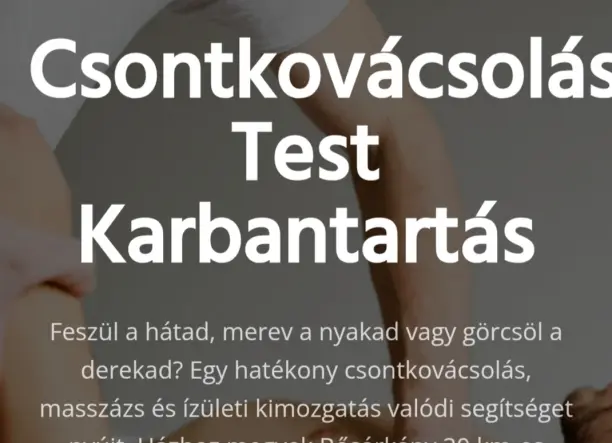 Test Karbantartó Csontkovácsolás és Masszázs