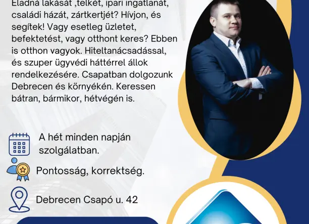 Ingatlan értékesítő Debrecen és környékén