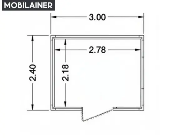 ŐRKONTÉNER - 300X240X260 CM