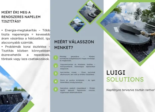Napelem rendszerek telepítése, bővítése, karbantartása, tisztítása