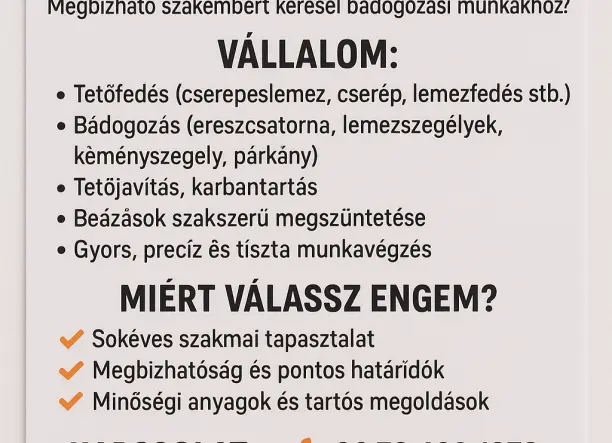 Tetőfedés és Bádogozás – Profi Kivitelezéssel!
