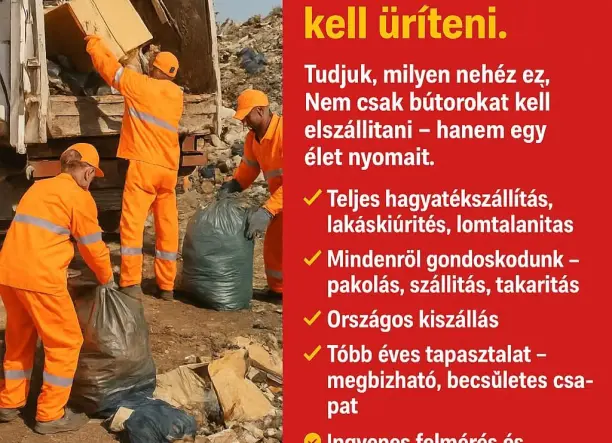 Lomtalanítás- hagyaték el szállítás